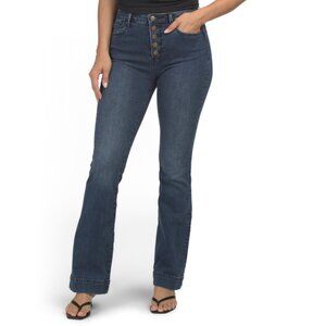 DRIFTWOOD JEANS Medium Wash Wyatt Denim Jeans With Matte Brass Tone Buttons